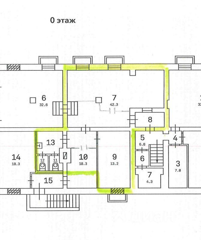 Офис в административном здании на улице Сурикова