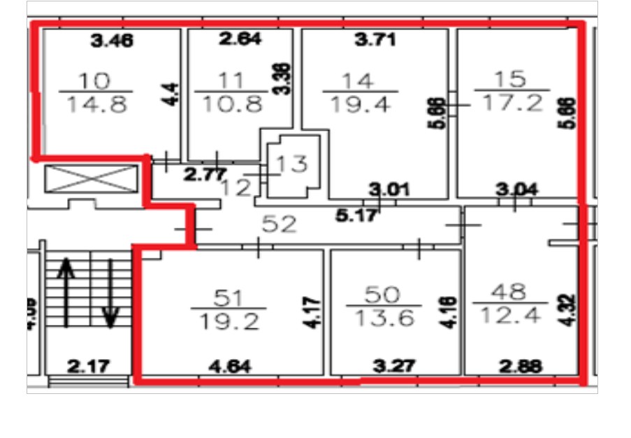 Офис в административном здании на улице Азовская