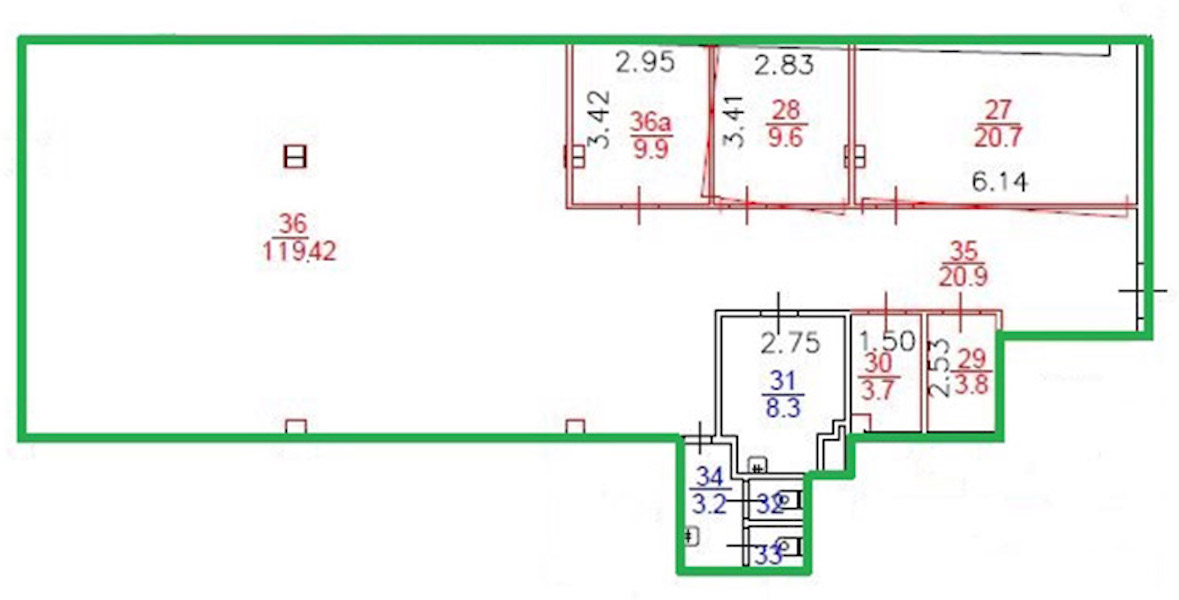Офис в бизнес центре Дербеневская плаза