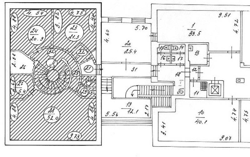 Офис в особняке на Долгоруковской улице