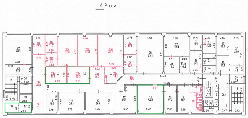 Офис в административном здании в Брошевском переулке