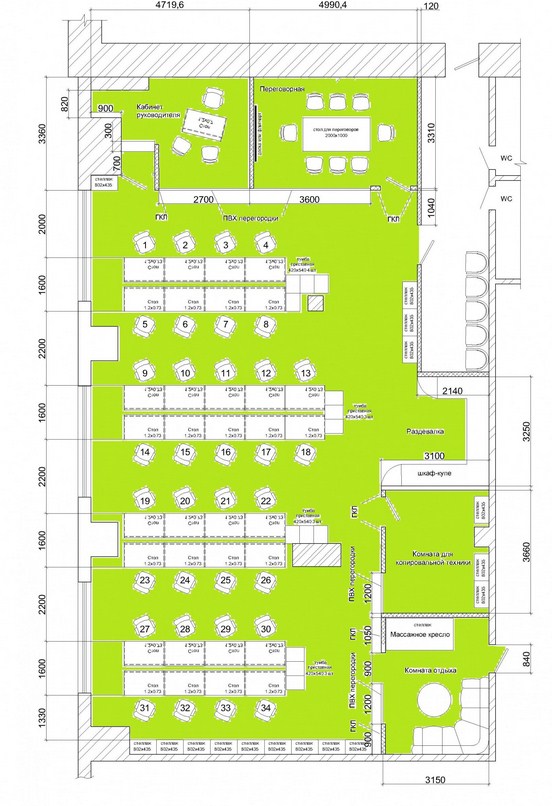 Офис в административном здании на улице 2-ая Кабельная